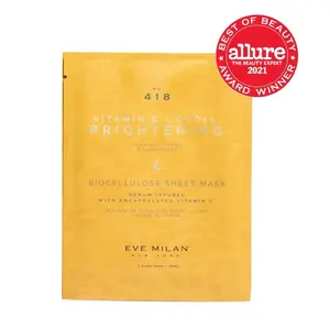 Eve Milan New York Brightening Vitamin C+ CoQ10 Face Mask for All Skin Types - Skincare, With Niacinamide No  Hydroquinone Skin Repair Comfort vitamin c
