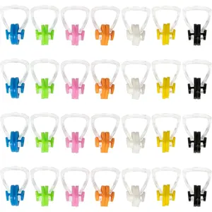 28 Pcs Swimming Nose Clip, Silicone Waterproof Swim Nose Plugs for Kids (Age 7+) and Adults, Inclue 7 Colors