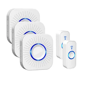 Wireless doorbell, battery-powered kit, high-volume Waterproof Mini doorbell, 1,000ft Range 110dB Mute Mode 32  Chime, 5 Volume Adjustment levels,Colorful LED Flashing and Silent Function, Safety for Home Office & Hearing-Impaired. door bell