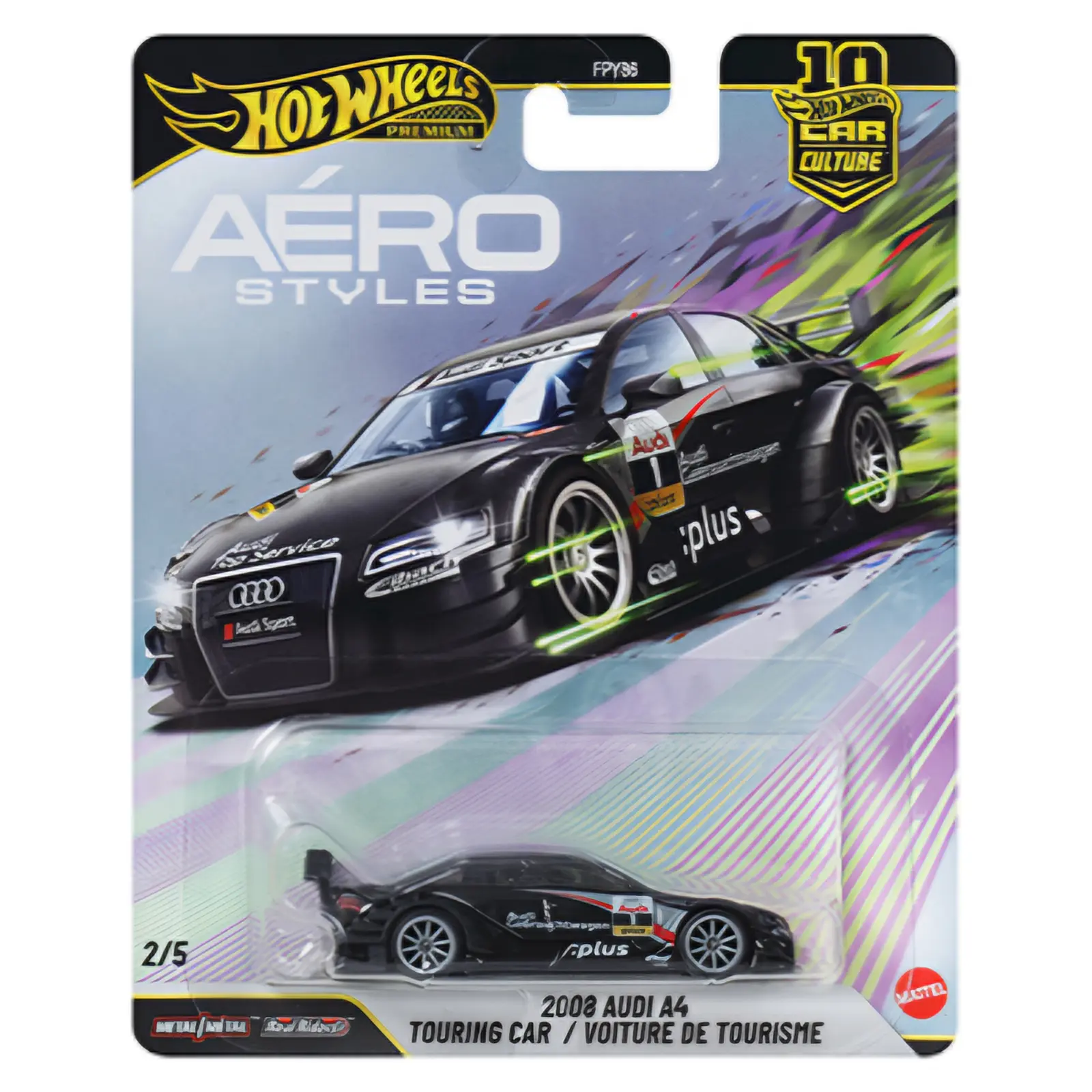 Hot Wheels Car Culture 2026 Aerostyles, ’08 Audi A4 Touring Car, 1:64 Scale, Diecast Model Car