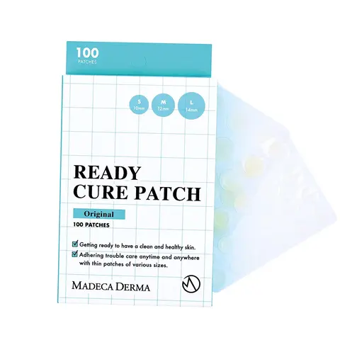 [Madeca Derma] Ready Cure Patch Original 100 Patches (Before Squeezing Acne) – Hydrocolloid Acne Patches, Pimples & Blemishes, Korean Pharmaceutical Skincare Skin Repair