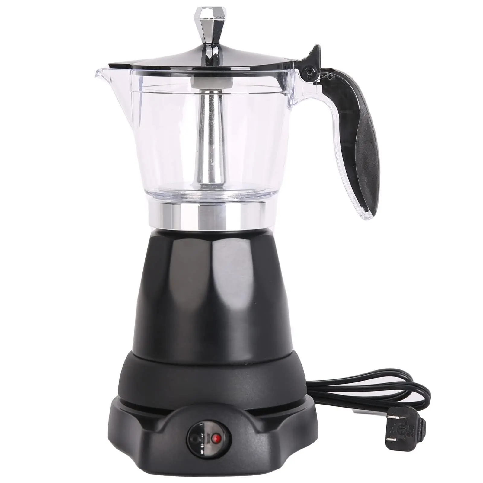 Cuban Coffee Maker  6 Or 3cup Electric Espresso Portable Cafeteras Electricas Modernas Moka Pot With Detachable Base & Overheat Protection Gift For Home Travel