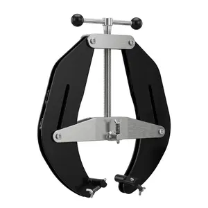 Pipe Clamp, 2-6&5-12 in, High Strength Ultra Clamp with Quick Acting Screws, Steel Pipe Alignment Tool with Lightweight Design, t-Handle Rapid, Adjustment Screws, Black