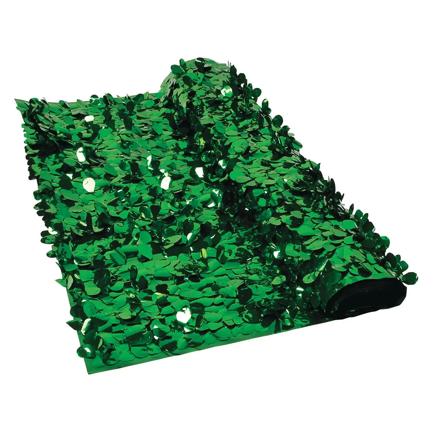 3 Ft. x 15 Ft. Green Vinyl Metallic Floral Sheeting Backdrop Decoration