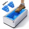 LYSHIYI Shoe Covers Dispenser with 200pcs Shoe Cover Disposable Non Slip, User-Friendly and Durable Shoe Cover Machine, Fits Size Up to 11 US Men, Widely Applicable in Indoor, Hospital(Silver) Household Items