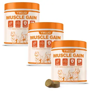Muscle Gain Chews for Dogs with Whey Protein Omega 3 & Amino Acids - Muscle Builder for Bully & All Breeds - Healthy for Puppies