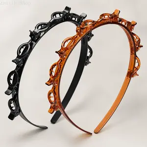 2-Piece Set of Cute  Clip Headbands—Hair clips for bangs, versatile  ties with clips, stylish minimalist braiding tools, everyday fashion accessories for women hair