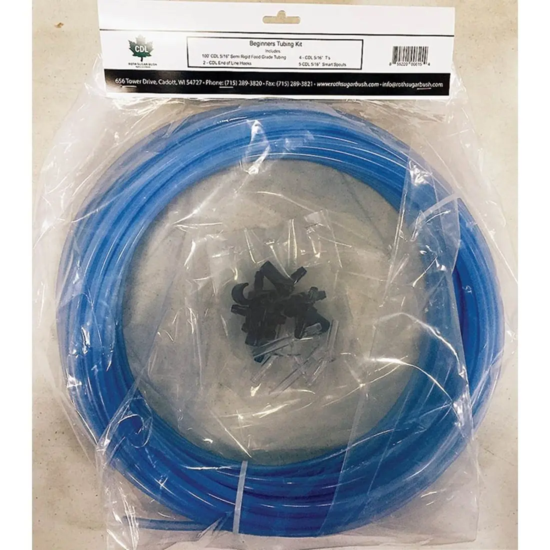 Roth Sugarbush 249892 5-Tap Beginner Tubing Kit, Plastic Tubing with Tube + Fittings, Easy Setup for New Users