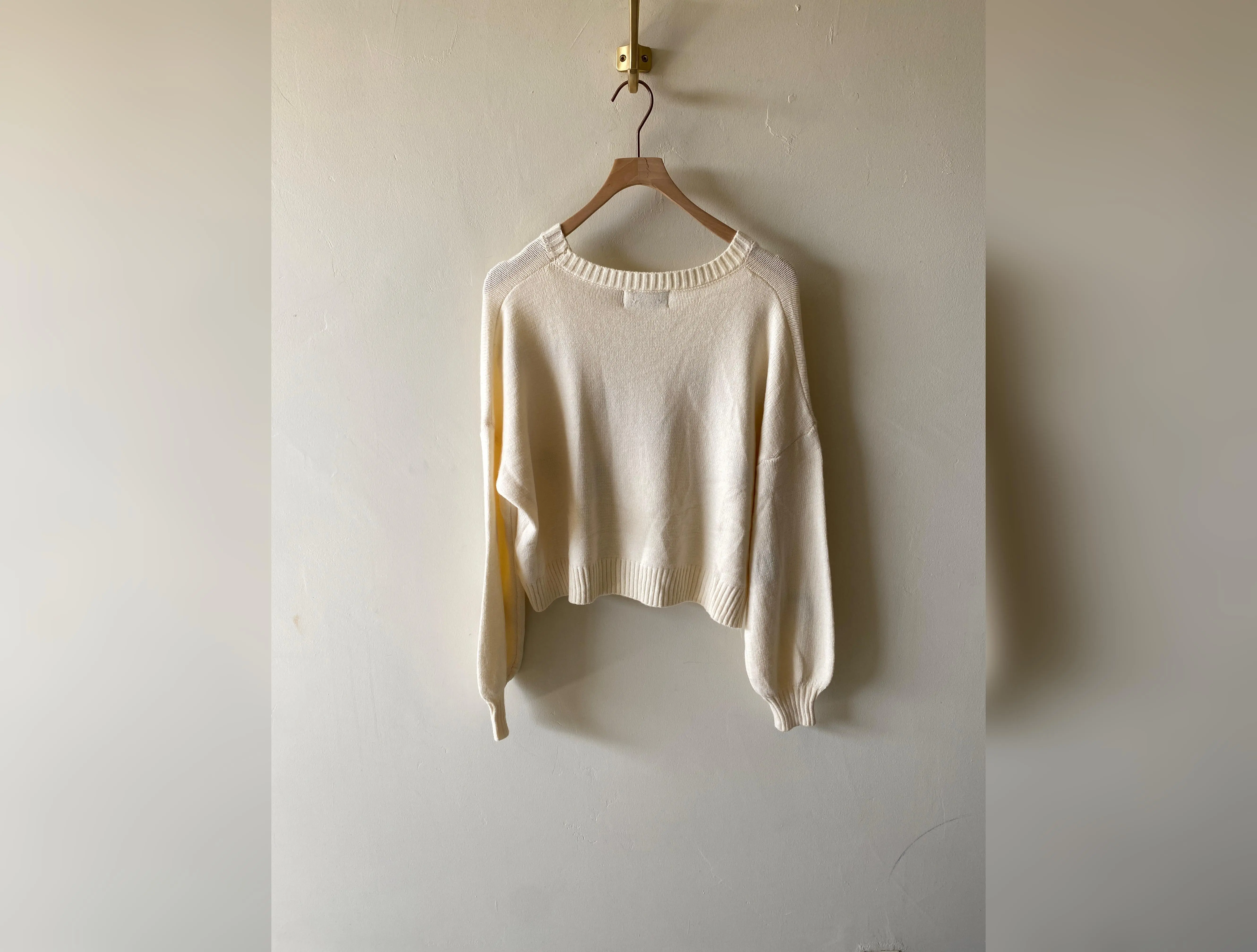 Strawberry Embroidered Knit Sweater