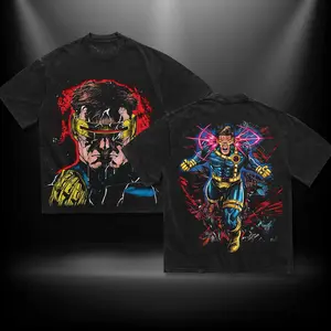 cyclops X Human Mutant Menswear Gift for Movie Fans Top Apparel Classic Oversized Seamless Simple Straight Man Designer Shirts Men's Regular Fit Floral Print Tee Heavyweight Cotton T-Shirts Featuring Epic Panther Design