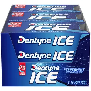 Peppermint SugarFree Chewing Gum, 9 Packs 16 Pieces (144 Total Pieces)