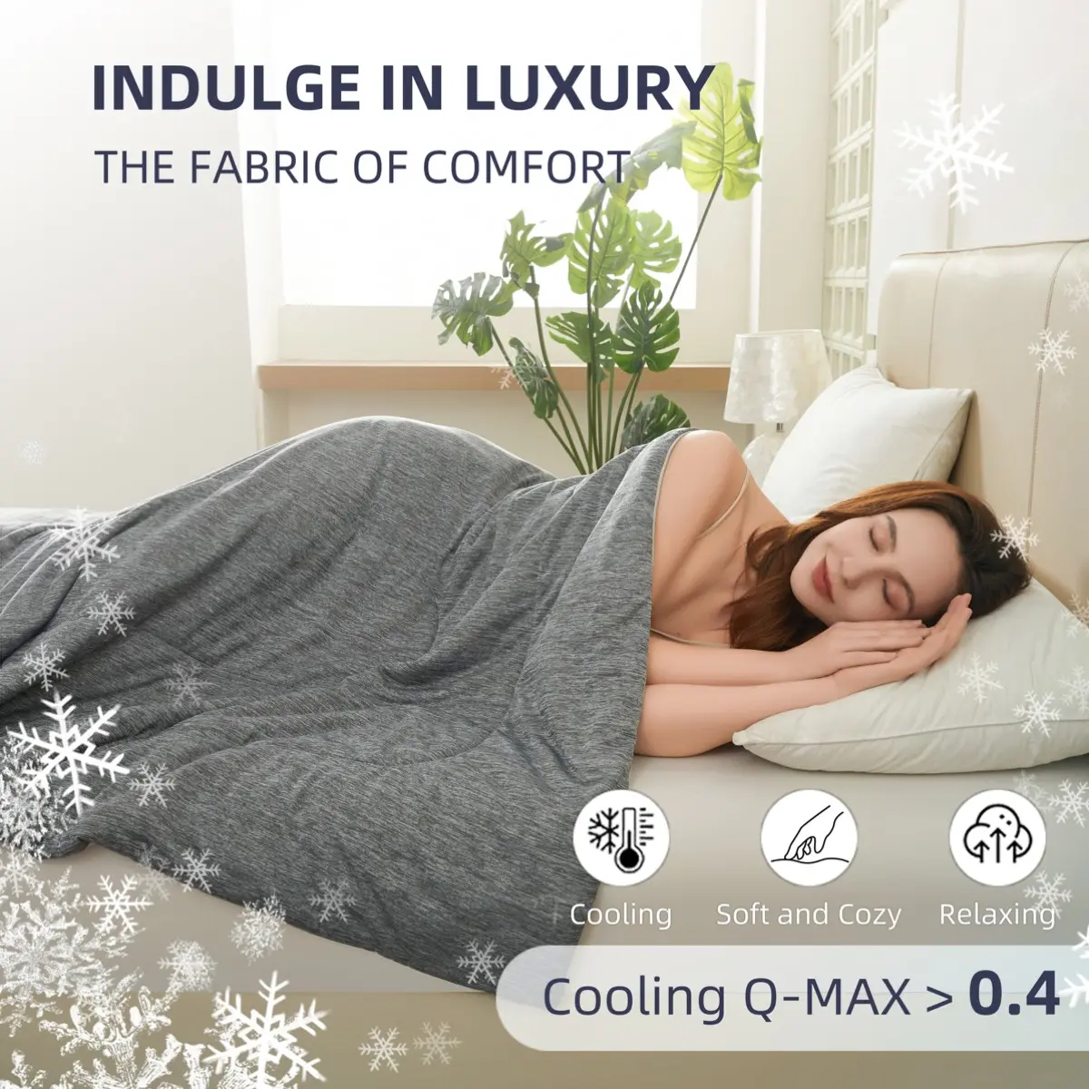 Summer Cooling for Hot Sleepers Breathable Oversized Design, Lightweight, RayonDerived from Bamboo, Comfy Bedding, Gift for Spring, Cozy Cooling Blanket, Soft Throw Blanket