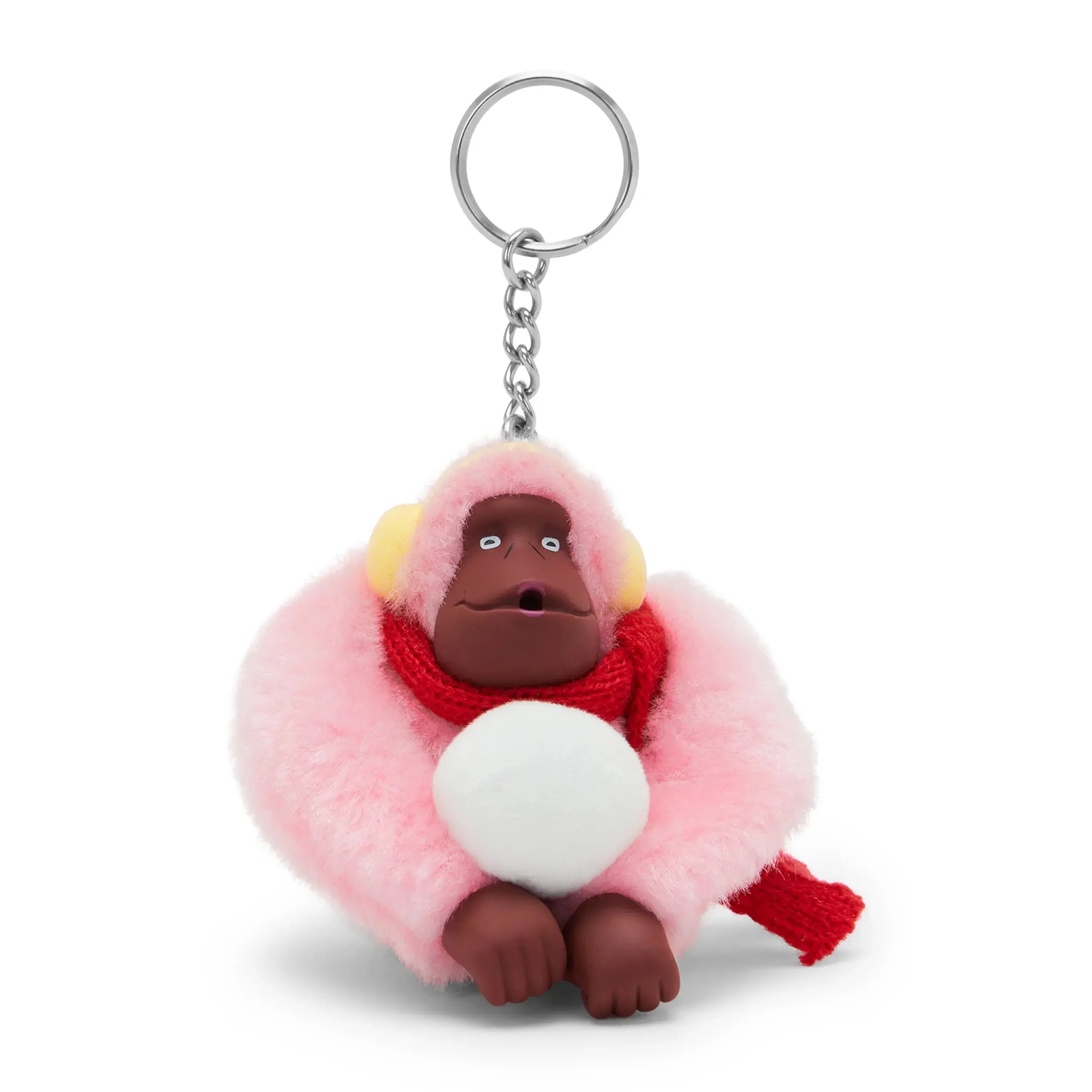 Kipling Snowball Monkey Keychain