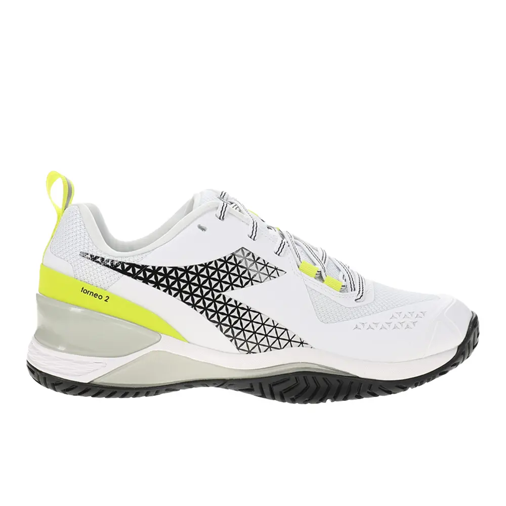 diadora Womens Blushield Torneo 2 All Ground Tennis Sneakers Shoes - Green, White