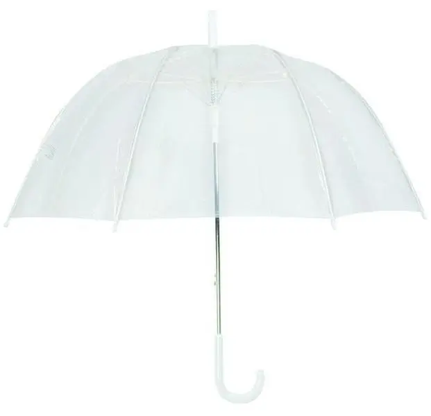 212 MAIN Automatic Open Transparent Bubble Umbrella - 48 in., Drawstring Closure, Windproof Design, Ground Tip (Transparent Umbrellas for Home Use)