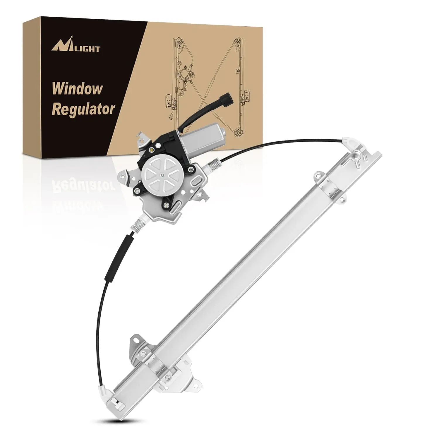Nilight Automotive Front Passenger Power Window Regulator with Motor - Replacement, Copper, Waterproof, Plug-in Fit Car Accessory, Compatible with Nissan Frontier 2005-2015, Auto Parts Assembly 741-349, Car Accessories