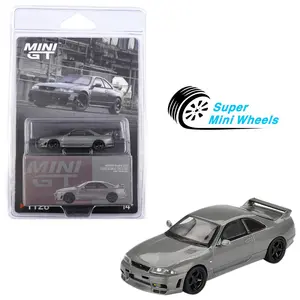 Mini GT 1:64 NISSAN Skyline GT-R Dark Metal Gray NISMO BCNR33 CRS Version #1128