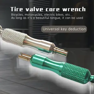 Aluminum Valve Core Wrench Keychain, Tire Valve Stem Tool, Compact Ergonomic Design, Easy to Use and Carry, Air Release Needle, Keychain Accessory