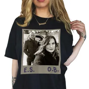 Elliot Stabler Olivia Benson Law  Order Svu T-shirt Sweatshirt Hoodie Full Color Full Size New Design for Women Lady