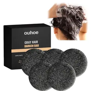 Gray Hair Soap Bar, Natural Plant Extracts Hair Darkening Soap Bar, Hair Care & Styling Product for Men & Women, Conditioner