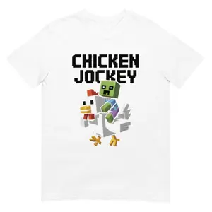 Chicken Jockey Shirt, Fun Gamer Graphic Tee for Casual Wear, Perfect Gift for Minecraft Fans