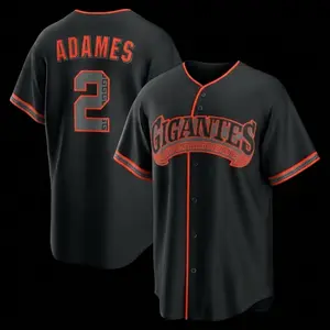 Unisex Baseball Giants Willy Adames Alternate Stadium Jersey - Black