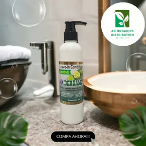 Leave in Conditioner Bergamota Organico Reforzado con Keratina , Aceite de Romero y Colageno