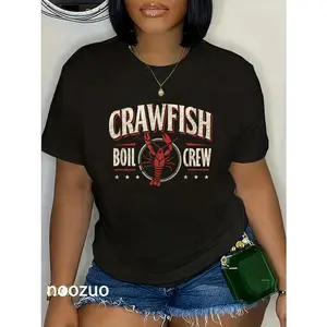 100% Cotton Crawfish Boil Crew Shirt Cajun Season Lover Party Funny Tee T-Shirt