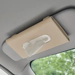 Car Tissue Box, Sun Visor Tissue Box, PU Leather Back Seat Tissue Box