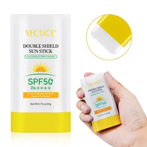 Yecuce Double Shield Sun Stick - SPF50+, Sunscreen Stick for Face Body, Refreshing Non Greasy Sun Stick, ,Strong UV Protection, Sunstick Suitable for All Skin Types 20g