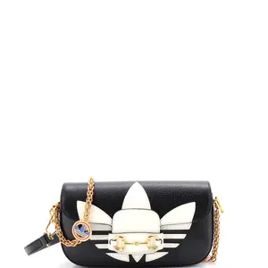 Pre-owned GUCCI Leather Shoulder Bags x Adidas Horsebit 1955 Shoulder Bag East West by Rebag