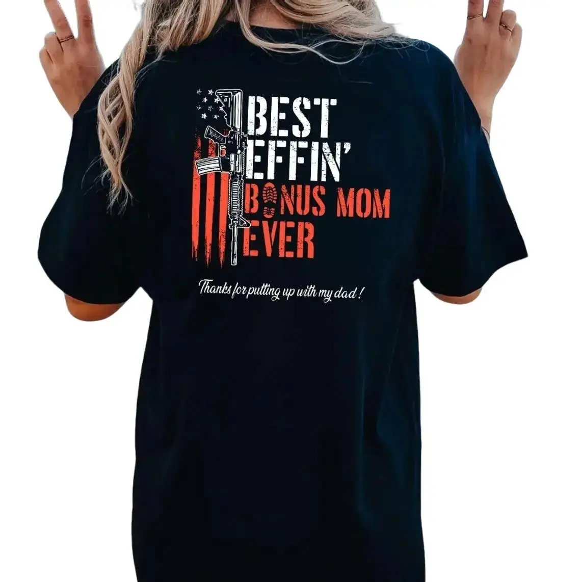 Effin’ Bonus Mom Ever T Shirt, Funny Stepmom Shirt Sweatshirt, Mother's Day Gift, Bonus Mom Appreciation Tee, Unisex Sweater Pullover Tee