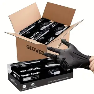 100pcs Nitrile Gloves, 9 Inch Nitrile Gloves, Waterproof Non-Slip, Holiday Gift, Kitchen Dishwashing Gloves, Home Cleaning Gloves