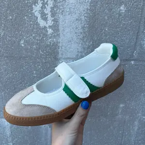 Corkys Mary Jane Sneaker- White with Green