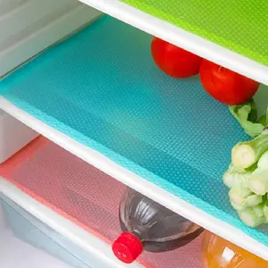 7 PCS Shelf Mats Refrigerator Liners Washable Refrigerator Pads Fridge Mats Drawer Placemats Home Kitchen Gadgets Accessories Organization for Top Freezer(2green+2pink+3blue) Coasters Set