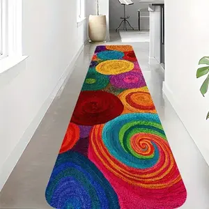 Bohemian Vintage Hallway Rug, Vintage Boho Rug, Boho Style Rug, Soft Foldable, Indoor Outdoor Use, Perfect for Corridor Kitchen Laundry Area