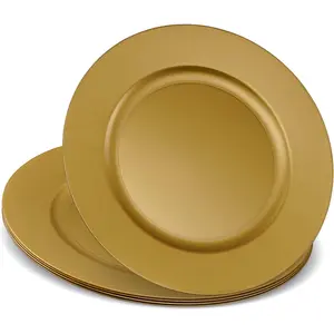 13'' Party Chargers Large Plates & Platters  for  Party's Weddings Tableware  for Serving dish  Pack of 6