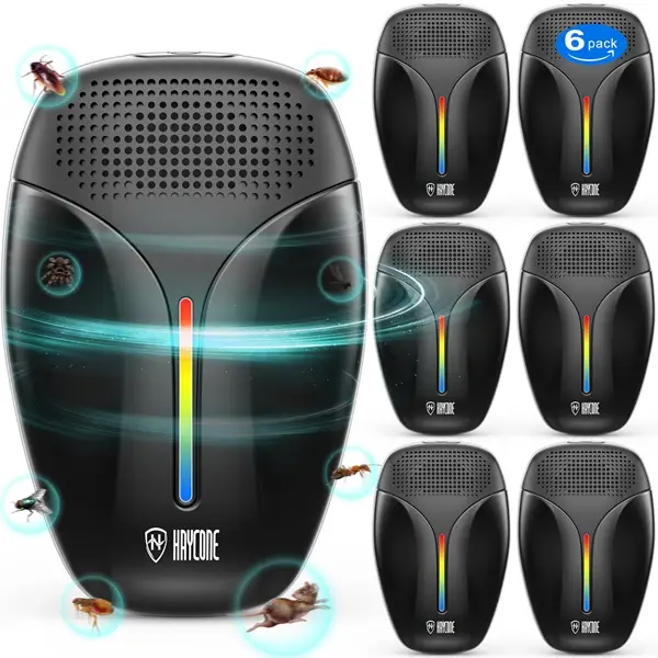 2024 Upgraded Version Ultrasonic Pest Repeller Indoor Ultrasonic Repellent for Roach Rodent Mouse Bugs Mosquito Mice Spider Ant Electronic Plug in Pes