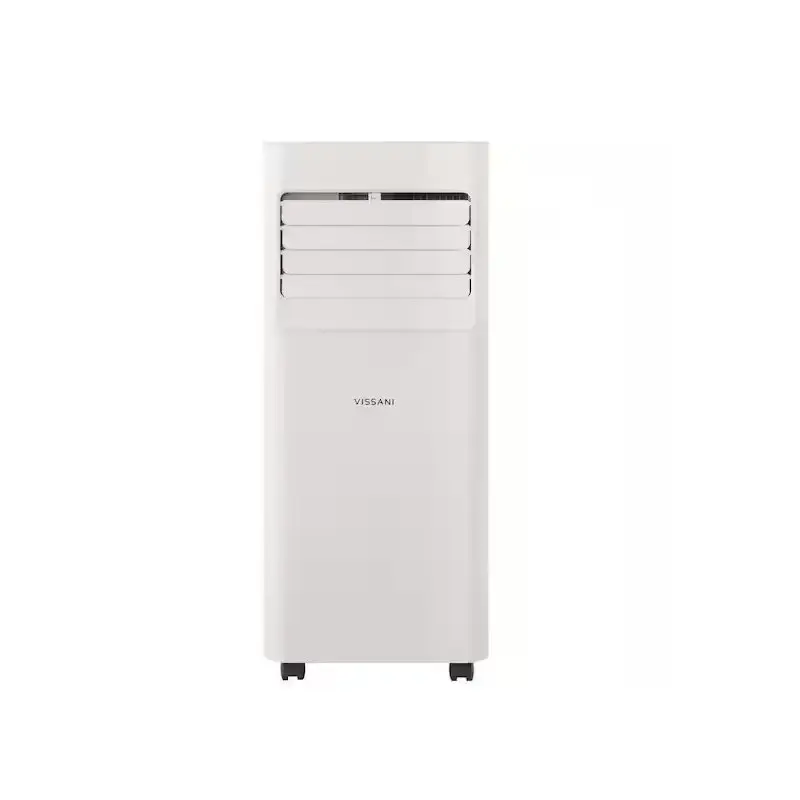 Vissani 5,000 BTU Portable Air Conditioner, 3-in-1 Multifunctional Unit (Cool/Dehumidify/Fan) with Remote Control, Covers 150 sq. ft., 24-Hour Timer, Low Noise, Easy Installation, White - Like New
