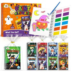 ZMLM 24 Water Coloring Books for Kids Party Favors - Bulk Mini Coloring Books for Kids Ages 4-8,Small Birthday Goodie Bag Stuffers School Teacher Return Gift Art Crafts Classroom Prizes (Halloween)