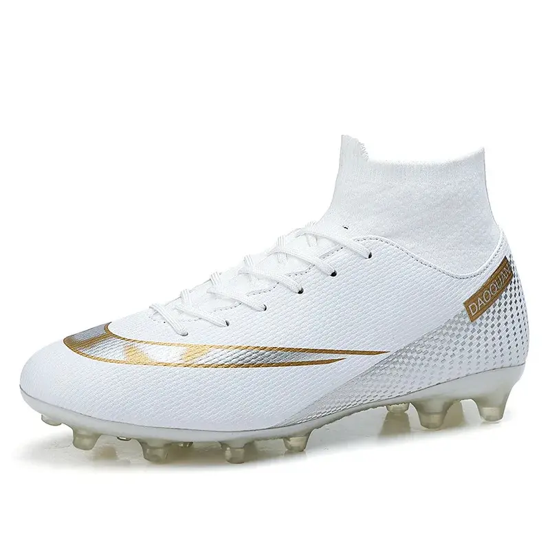 Football Shoes Adjustable Strap Children Soccer Cleats Non-Slip Rubber Sole Breathable Mesh Junior Training Sports Footwear
