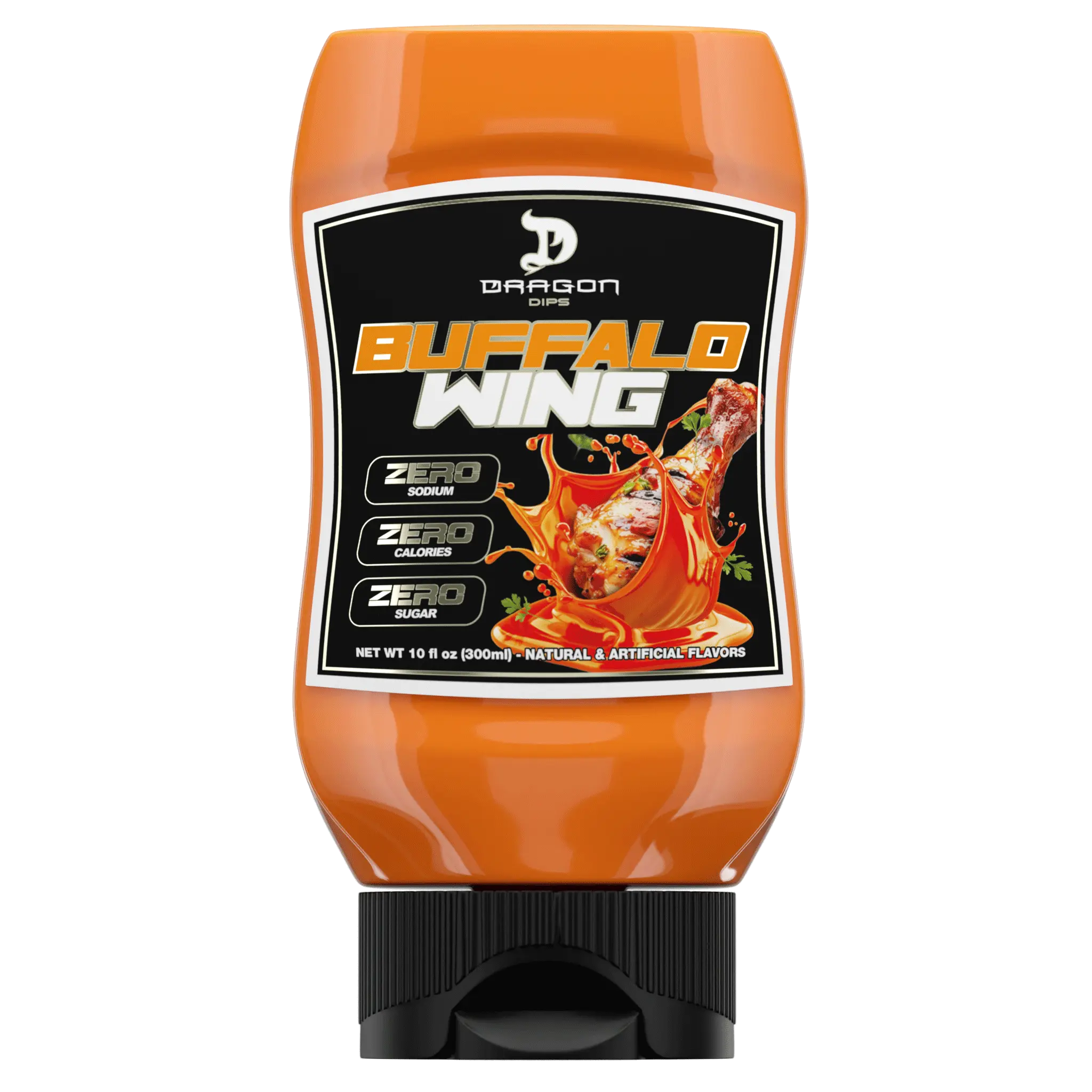 Dragon Dips Buffalo Wing Sauce – Zero Sodium & Zero Calorie Dip – 300ml