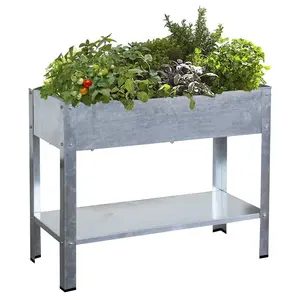AmeriHome Galvanized Metal Planter