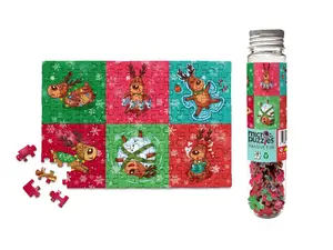 Reindeer Games Micro Puzzle Mini Jigsaw Puzzle Stocking Stuffer
