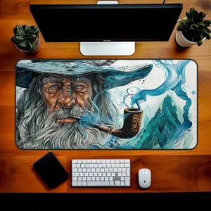 Gandalf Desk Mat, Lord of the Rings Mousepad, The Shire Bagend, JRR Tolkien Gaming Mat, The Hobbit Mouse Mat, Fantasy Desk Pad, Deskmat Aesthetic, Larger Gaming Mouse Pad, Home Office Decor Gift