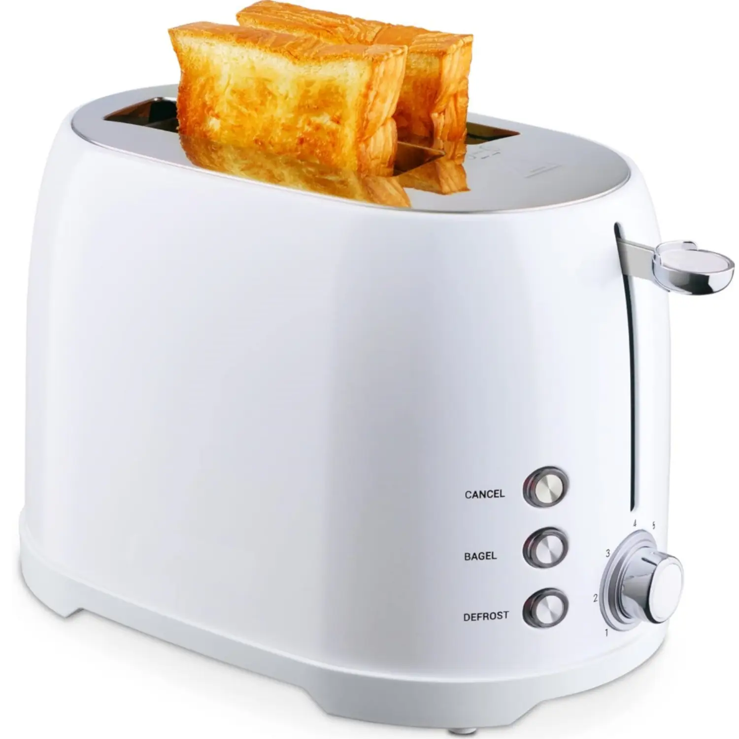 NW3Lbs 2 Extra-Wide Slot Toaster, Stainless Steel Toaster with Removable Crumb Tray, Small Toaster with 6 Browning Settings