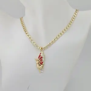 Cadena #250 y dije 053 hada Gold plated