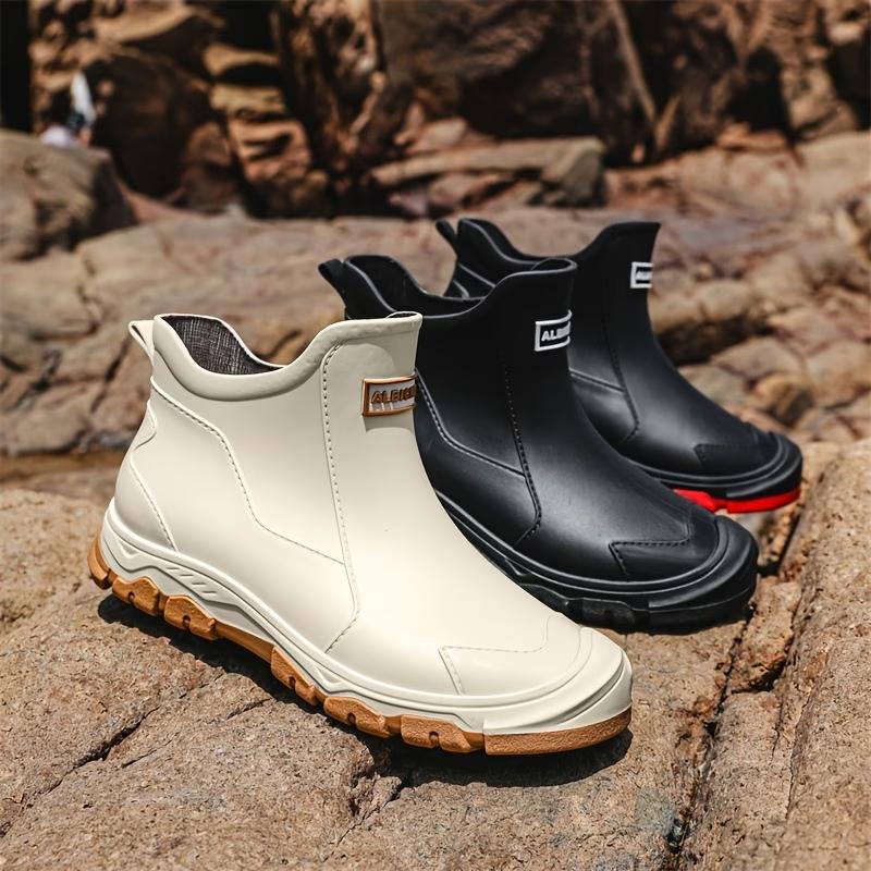 Unisex Lightweight Anti-Slip Rain Boots | Stylish Short Boots, Versatile for Car Washing and Outdoor Use, Wear-Resistant Non-Slip Sole, Suitable for All-Year Round, Round Toe Design Unisex Lightweight Anti-Slip Rain Boots | Stylish Short Boots, Versatile for Car Washing and Outdoor Use, Wear-Resistant Non-Slip Sole, Suitable for All-Year Round, Round Toe Design