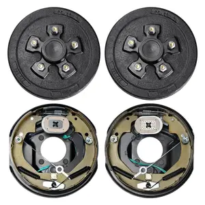 VEVOR Trailer Hub Drum Kits 5 on 4.5 B. C. with 10x 2-1/4 Electric Brakes, Self-Adjusting Trailer Brake Assembly for 3500 lbs Axle, 4-Hole Mounting, Backing Plates for Brake System Part Replacement