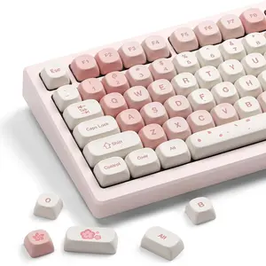 XVX Keycaps -  Cute PBT Keycaps, MOA Profile Key caps 60 65 75 100 Percent, Dye-Sublimation, Custom 142  Set for , 75%, 65%, 60% Mechanical Keyboard